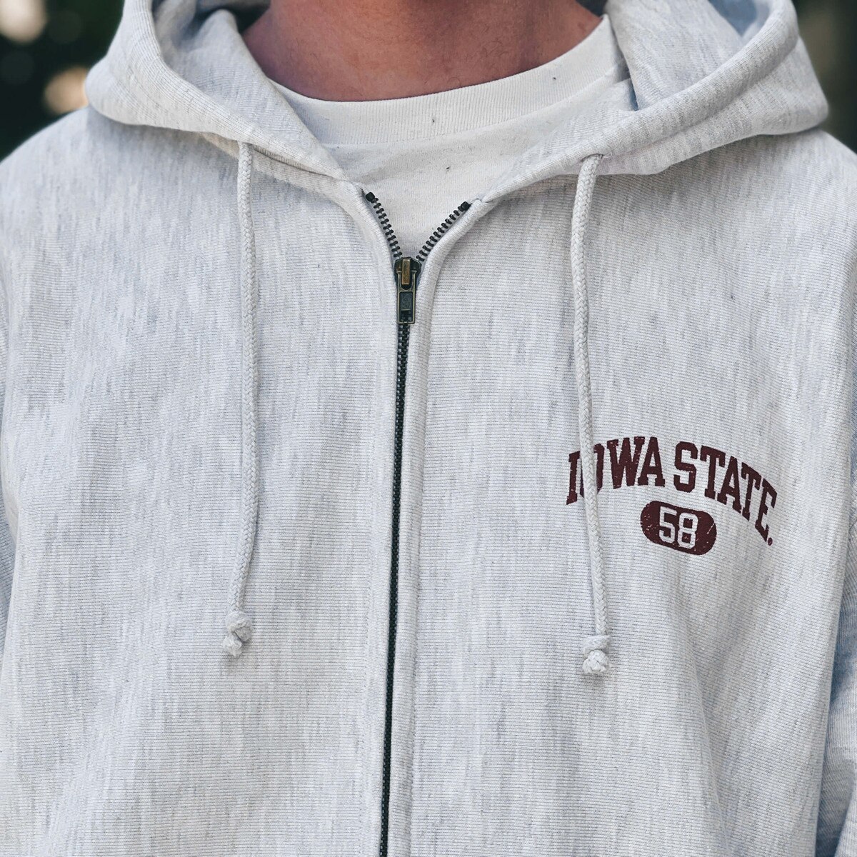 Champion® Iowa State 58 Gray Full Zip Hoodie